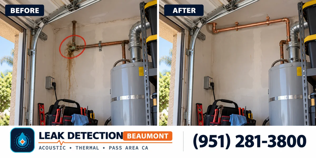 Pipe Rerouting: same scene before detection and after targeted repair.